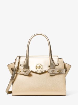 Carmen Medium Logo and Faux Leather Belted Satchel