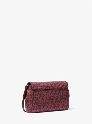 Medium Logo Convertible Crossbody Bag in OXBLOOD | Michael Kors