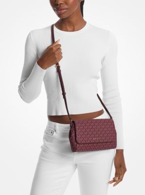 Medium Logo Convertible Crossbody Bag in OXBLOOD | Michael Kors