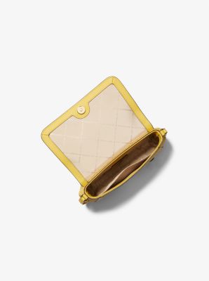 Medium Logo Convertible Crossbody Bag in GOLDEN YELLOW | Michael Kors