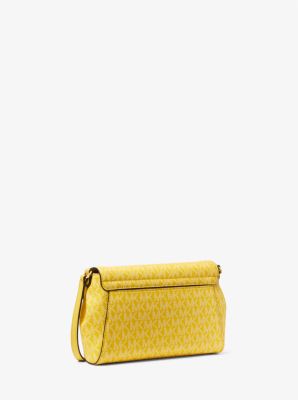 Medium Logo Convertible Crossbody Bag in GOLDEN YELLOW | Michael Kors