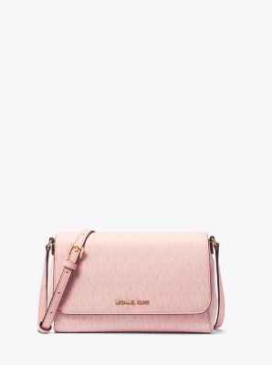 Jet Set Medium Signature Logo and Patent Convertible Crossbody Bag