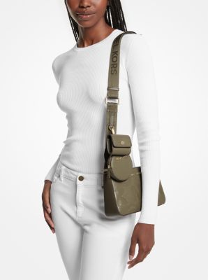 Buy Michael Kors Jet Set Logo & Leather 4-in-1 Crossbody Bag, Brown Color  Women