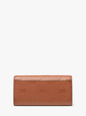 Michael kors large pebbled leather sale envelope wallet