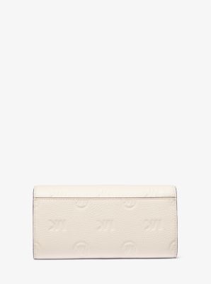Jet Set Travel Large Logo Embossed Leather Envelope Wallet