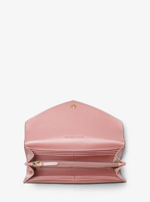 Michael Kors Small Leather Envelope Wallet in Pink