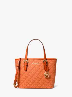 Michael Kors Jet Set Travel Extra-Small Logo Top-Zip Tote Bag - ShopStyle