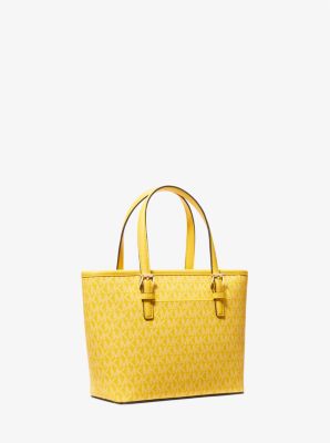 Jet Set Travel Extra-Small Logo Top-Zip Tote Bag in GOLDEN YELLOW | Michael Kors