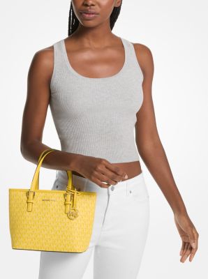 Jet Set Travel Extra-Small Logo Top-Zip Tote Bag in GOLDEN YELLOW | Michael Kors