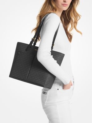 Jet Set Medium Logo Pocket Tote Bag | Michael Kors