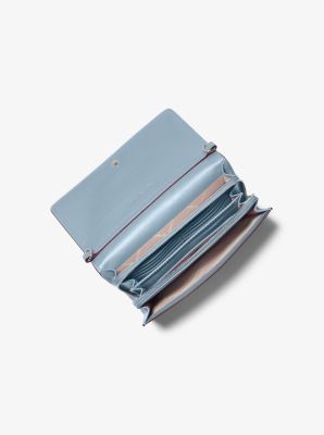 Bolso cruzado Jet Set grande de cuero in AZUL P&Aacute;LIDO | Michael Kors