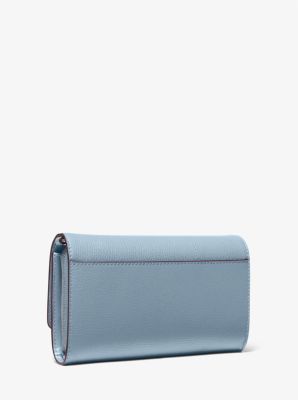 Bolso cruzado Jet Set grande de cuero in AZUL P&Aacute;LIDO | Michael Kors