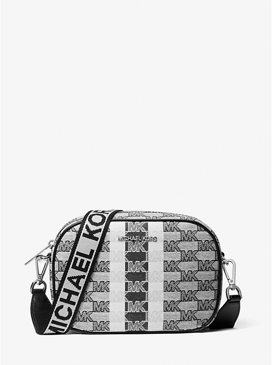 Michael Kors Jet Set Medium Logo and Leather Crossbody Bag with