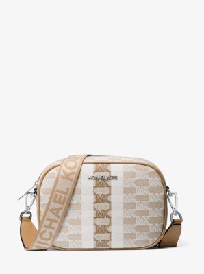 Jet Set Travel Medium Logo Stripe Crossbody Bag