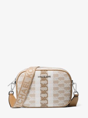 Michael Kors Jet Set Travel Medium Logo Stripe Crossbody Bag In