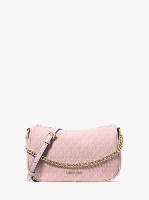 Carmela Medium Signature Logo Convertible Crossbody Bag in POWDER BLUSH | Michael Kors