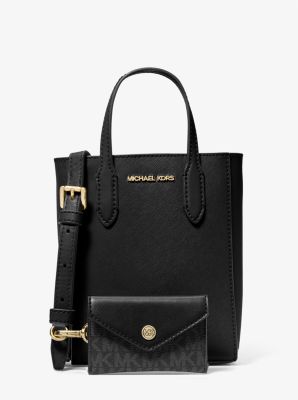 Vincent Extra-Small Saffiano Leather Crossbody Bag With Logo Card Case