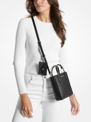 Vincent Extra-Small Saffiano Leather Crossbody Bag With Logo Card Case
