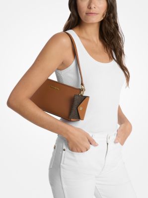 Bolso pochette Vincent mediano de cuero saffiano con tarjetero con logotipo de la marca image number 2
