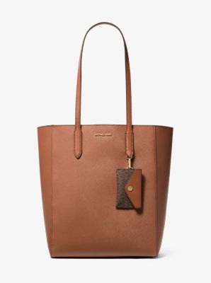 Grand sac fourre-tout Vincent en cuir Saffiano avec étui pour cartes