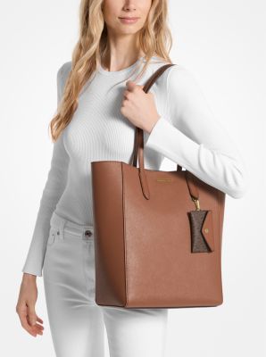 Grand sac fourre-tout Vincent en cuir Saffiano avec étui pour cartes