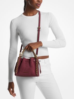 Mina Small Suede Logo Chain Crossbody Bag | Michael Kors [US]