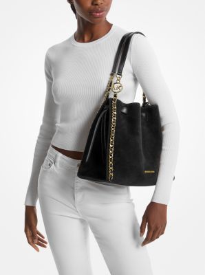 Mina Large Suede Chain Shoulder Bag | Michael Kors