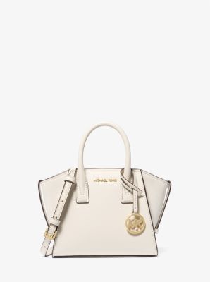 Thumbnail - MK Henkeltasche Avril Extra-Small Aus Leder Und Wildleder - Natur - Michael Kors