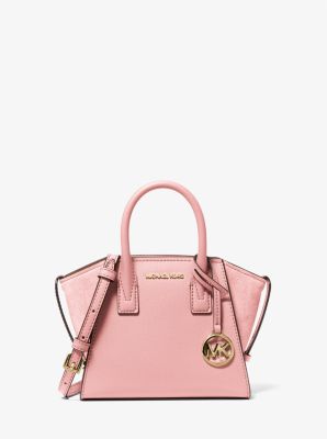 MICHAEL KORS AVRIL EXTRA-SMALL LEATHER AND SUEDE SATCHEL 