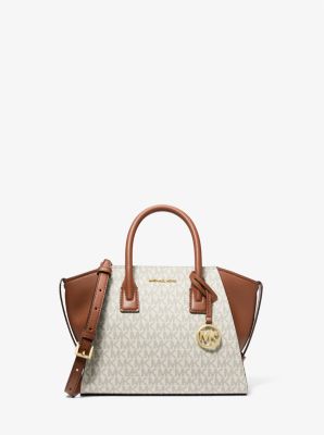 Avril Small Logo and Leather Satchel image number 3