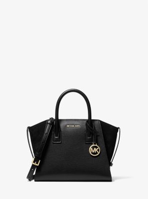 Avril Small Pebbled Leather Satchel Michael Kors