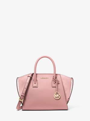 Michael Kors Avril Small Pebbled Leather Satchel In Pink