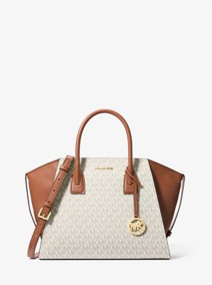 Michael Kors signature on sale large satchel