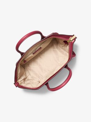 Avril Large Leather and Suede Satchel