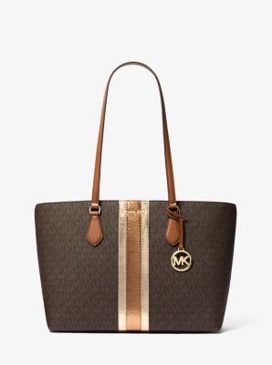 Mk devon signature large tote best sale