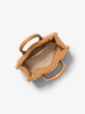 Mirella Extra-Small Sherpa Crossbody Bag in DEER MULTI | Michael Kors