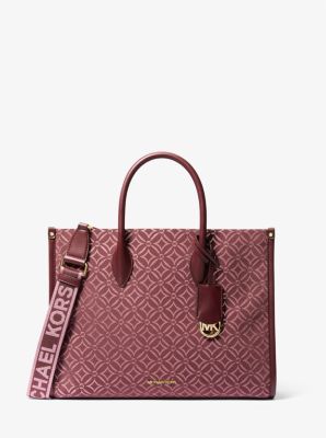 Mirella Medium Metallic Logo Jacquard Tote Bag image number 0