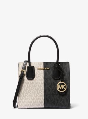 Mercer Medium Two Tone Logo Crossbody Bag Michael Kors