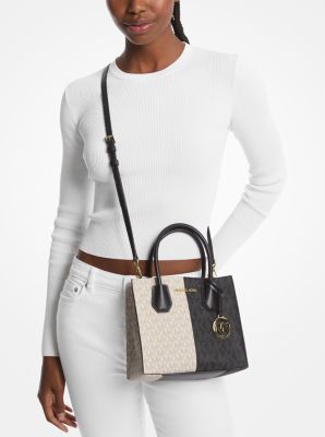 Mercer Medium Two-Tone Logo Crossbody Bag | Michael Kors