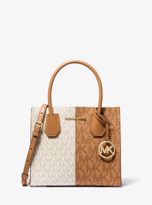 Mercer Medium Two Tone Logo Crossbody Bag Michael Kors