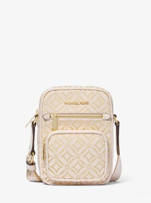 Jet Set Medium Metallic Logo Jacquard Crossbody Bag image number 0