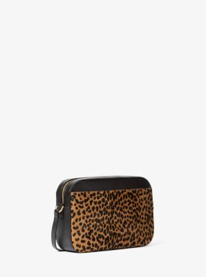 Jet Set Large Leopard Print Calf Hair Crossbody Bag Michael Kors Canada