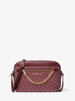 Jet Set Large Metallic Logo Jacquard Crossbody Bag image number 0