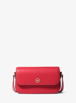 Jet Set Travel Small Pebbled Leather Crossbody Bag in BRIGHT RED | Michael Kors