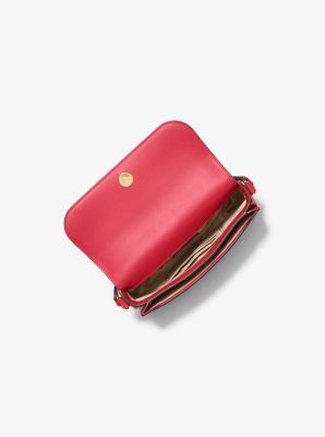 Jet Set Travel Small Pebbled Leather Crossbody Bag in BRIGHT RED | Michael Kors