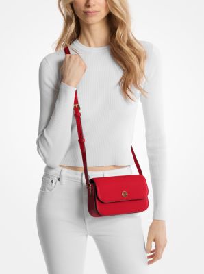 Jet Set Travel Small Pebbled Leather Crossbody Bag in BRIGHT RED | Michael Kors