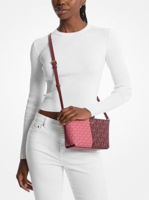 Jet Set Small Two-Tone Logo Crossbody Bag