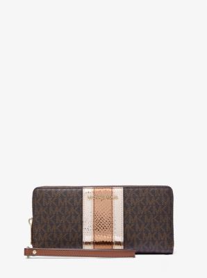 Michael kors jet set large logo continental wallet sale