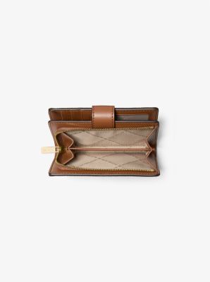 MICHAEL KORS 二つ折り財布 35F4GTVF6B BKMT JET SET TRAVEL Jet Set Medium Two-Tone Logo Wallet | Michael Kors [US]