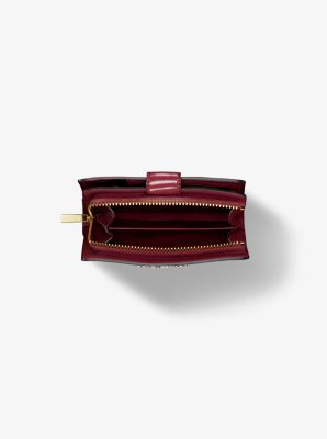 MICHAEL KORS 二つ折り財布 35F4GTVF6B BKMT JET SET TRAVEL Jet Set Travel Large Logo Quarter-Zip Wallet | Michael Kors [US]